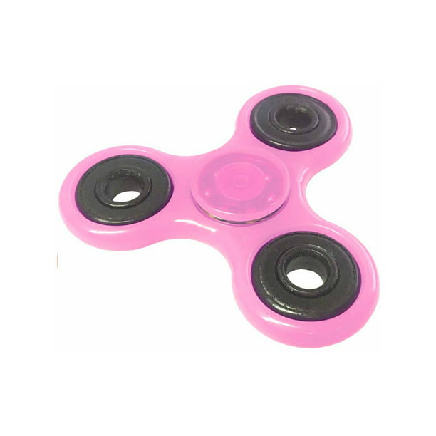 Light Pink/Black Tri FIDGET Spinner Smooth Good Quality Hand SPINNER Desk Toy